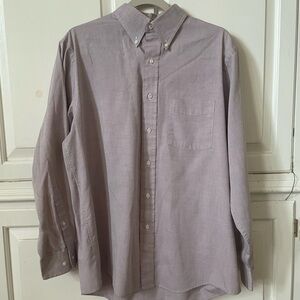 Men’s Arrow Fairfield Dover pin point Oxford long sleeve purple button down top